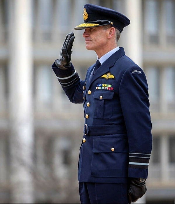 Incoming Vice Chief of the Defence Force Air Marshal Robert Chipman, AO, CSC, salutes during the Vice Chief of the Defence Force Change of Command Ceremony, held at Russell Offices, Canberra-1